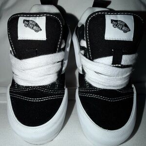 Vans Kids Classic Black and White Sneakers